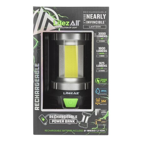 LITEZALL Nearly Invincible 3000 Lumen Lantern LA-NI3KLAN-4